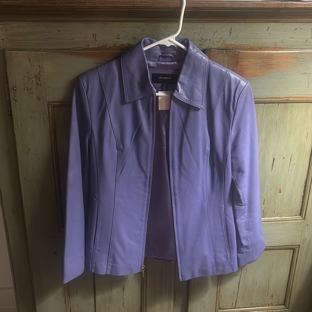 Colebrooke lilac S leather jacket
